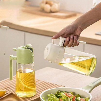 2-In-1 Oil Spray Bottle Multifunction Glass