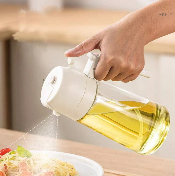 2-In-1 Oil Spray Bottle Multifunction Glass