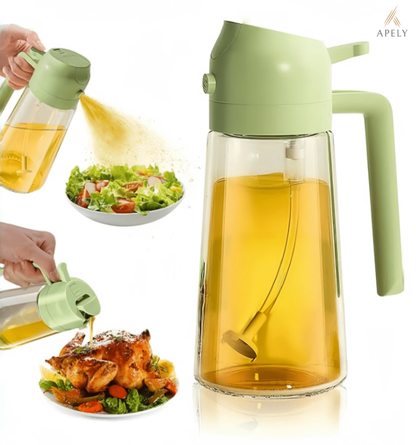 2-In-1 Oil Spray Bottle Multifunction Glass